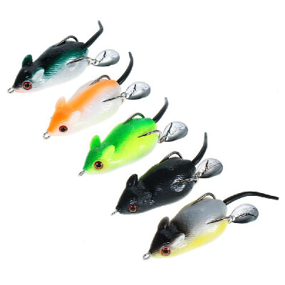 

5PCS Mouse Fishing Lure Freshwater Mice Fishing Bait Set Top Water Bait Kit Fishing Tackle Snakehead Bait