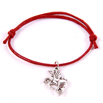 

Retro Pure Hand Production Wax Weaving Unicorn Bracelet Gift for Children