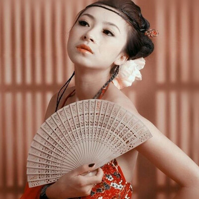 

Siaonvr Bamboo Fan Folding Wooden Carved Hand Fans for Outdoor Wedding Party Favor