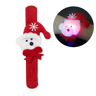 

Siaonvr Christmas Bear Pat Clap Bracelet Kids Band Christmas Soft Circle Wrist Gift Toy