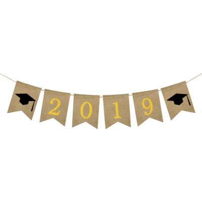 

Gobestart Graduation Bunting Banner CONGRATS GRAD Graduation Party Decor Banner Pull Flag