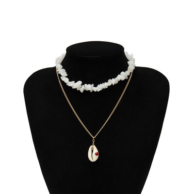 

Bohemian Short Collar Chokers Necklaces For Women Coin Evil eye shell Personalized Bijou Ethnic Acrylic Beads Statement Necklace