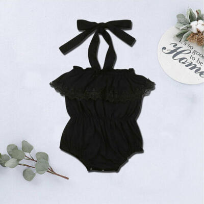 

UK Sunsuit Newborn Baby Girl Lace Sling Romper Bodysuit Jumpsuit Outfits Clothes