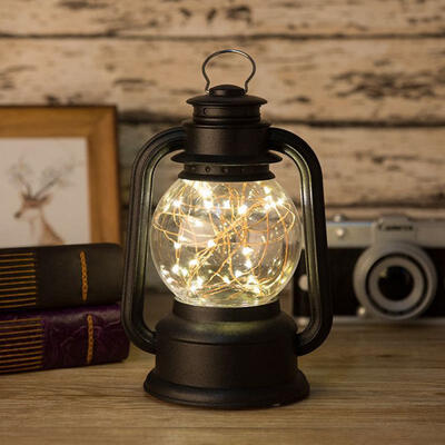 

Romantic Night Light Fiery Trees & Silver Flowers Kerosene Lamp Style Desk LED Lamp Home Decor Gifts Bedroom Light