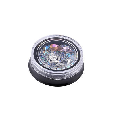 

1 Box Mixed Color Rhinestone Nail Decor Irregular Bead Glitter DIY Nail Art