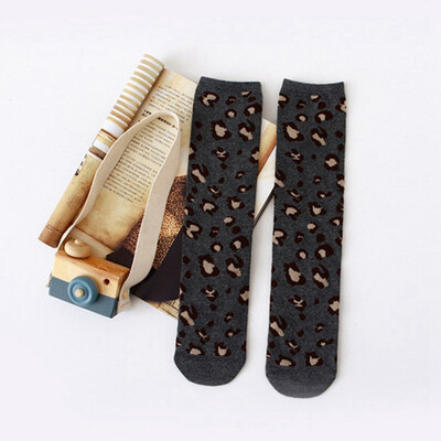 

Fashion Leopard Boys Girls Socks Cotton Soft Kids Knee High Socks Winter Leg Warmers Children Long Sock