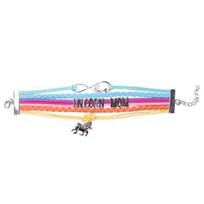

Cute Unicorn Bracelet Handmade Rainbow Unicorn Sparkly Charm Bracelet Infinity Love Charm Bangles Best Gift for Girls&Womens