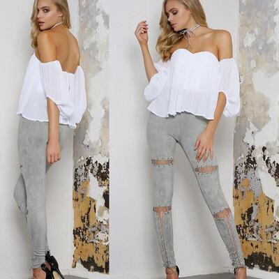 

New Sexy Women Faux Suede Leggings Lace-Up Bandage High Waist Skinny Pants Tights Slim Bodycon Pencil Trousers