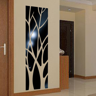 

JPGIF Modern Mirror Style Removable Decal Art Mural Wall Sticker Home Room DIY BK