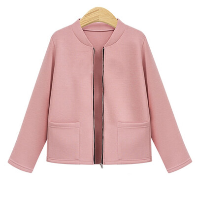 

Roseonmyhand Womens Casual Solid Jacket Long Sleeve Short Coat Retro Cowboy Pockets Blouse