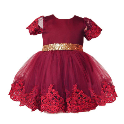 

0-5Tborn Baby Girl 3 Color Dress Big Bow Net Yarn Short-Sleeved Birthday Party Princess Wedding Dress