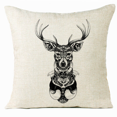 

〖Follure〗Xmas Christmas Elk Sofa Bed Home Decoration Festival Pillow Case Cushion Cover