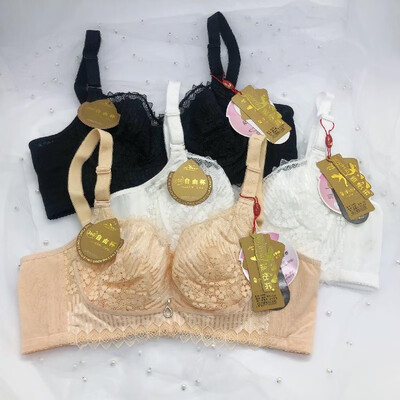 

Wholesale supply inventory spot fashion lace double cloth thin cotton with steel ring adjustment bra black
