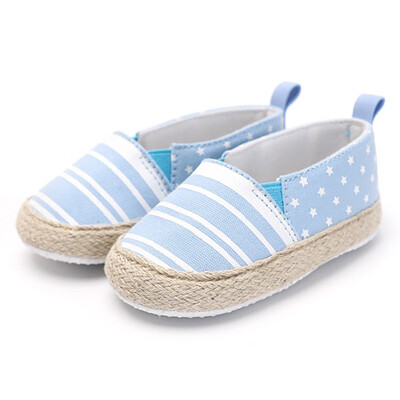 

4 Colors Summer Baby Shoesborn Kid Unisex Shallow Striped First Walkers Girls Boys Little Star Patchwork Soft Sole Prewalke