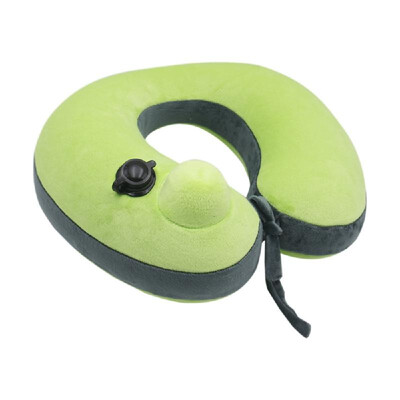 

Soft Travel Pillow for Cervical Spine Neck Protection U-shaped Air Blowing Airplane Pillows Blue