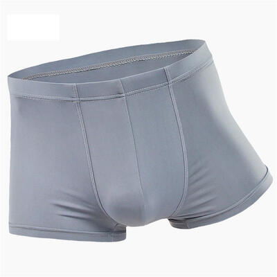 

Summer Sexy Mens Boxer Briefs Ultrathin Elastic Ice Silk Breathable 3D Convex Underwear For Men