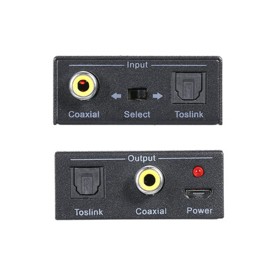 

Digital 2-Way Audio Converter Optical SPDIF Toslink to Coaxial&Coaxial to Optical SPDIF Toslink Bi-Directional Swtich Digital