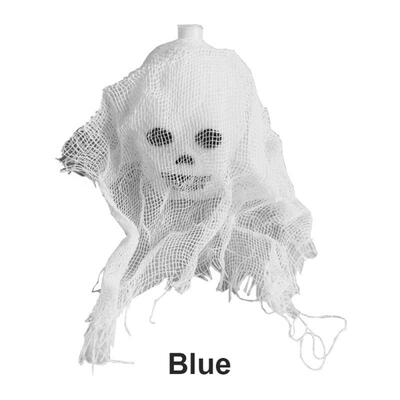 

Oasismall Battery Powered Halloween LED White Gauze Skull Ghost Light String Horror Decorative Lamp