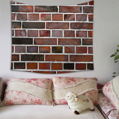

Gobestart Retro Brick Print Print Home Tapestry Wall Hanging Wall Decoration 150x130cm