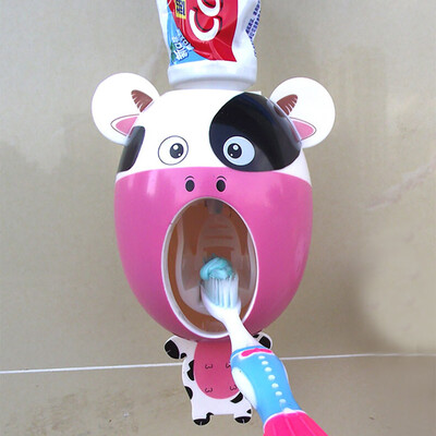 

Siaonvr Creative Cartoon Automatic Toothpaste Dispenser Wall Mount Stand Bathroom Sets