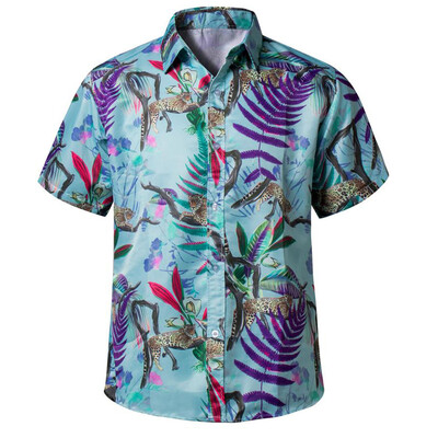 

Toponeto Spring&Summer Fashion Couple Personal Printed Short-sleeved Beach Tops