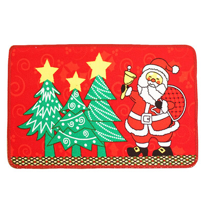 

Siaonvr Cartoon Christmas Carpet Anti-slip Mat Door Mat Household Bathroom Mat
