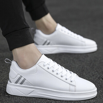

Autumn canvas mens sports&leisure white shoes Korean version of the trend of shoes wild tide shoes white mens shoes