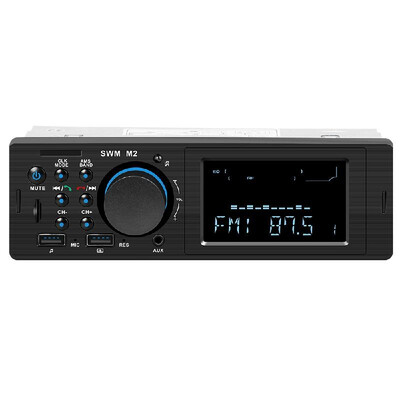 

SWM M2 Bluetooth Car Stereo Car Audio FM Radio 60W Output MP3 Player Support USB TF Card Slot 35mm AUX Hands-free Call with Mic W