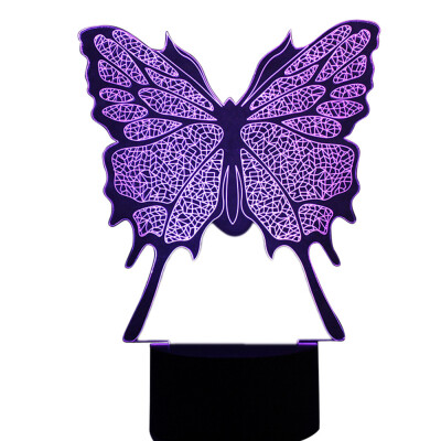 

〖Follure〗Butterfly 3D LED Night Light Lamps 3D Optical Illusion 7 Colors For Home