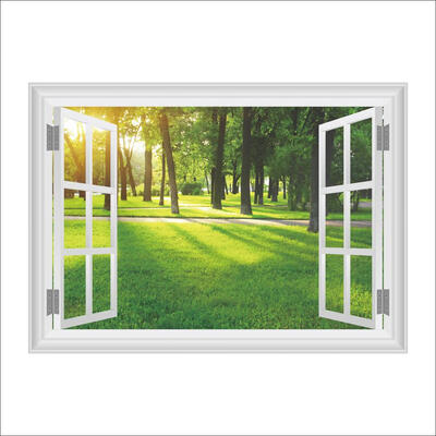 

Trees Forest Sun Nature Living Room Wall Decal Poster 3D Art Stickers