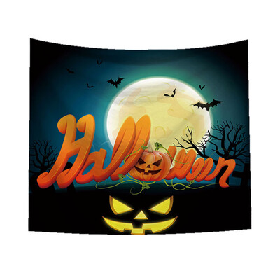 

Toponeto Sugar Skull Tapestry Halloween Trick Treat Horror Ghost Wall Hanging Home Decor
