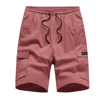 

Gobestart Mens Button New Style Cotton Multi-Pocket Overalls Shorts Fashion Pant