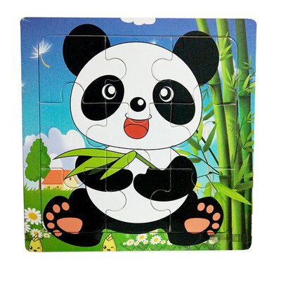 

Gotoamei 1PC Wooden Panda Puzzle Educational Developmental Baby Kids Training Toy A