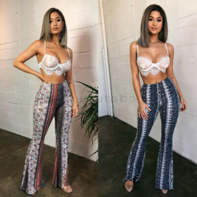 

Womens Harem Pants Wide Leg Gypsy Yoga Dance Boho Palazzo Bell Bottom Trousers