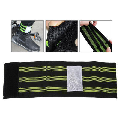 

Greensen 2pcs Bike Bicycle Widening Elastic Leg Bands Puttee Safety Belt with Reflectors