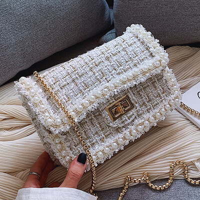 

The net red small bag female 2019 autumn new tide Korean version wild messenger bag chain fashion small square bag