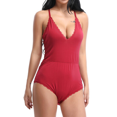 

Toponeto Women Bandage Lace Bustier Sexy Lingerie Nightwear Underwear Babydoll Jumpsuit