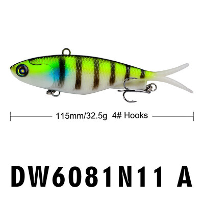 

VISSEN 1pcs 11cm Silicone Lifelike Fishing Lure Lesds Y-tail Soft Fish Wobblers Pike Fish Lures Minor Bait