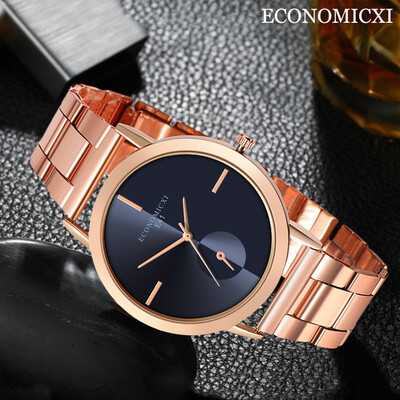 

Gobestart Fashion Sport Mens Stainless Steel Case Band Quartz Analog Wrist Watch