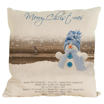 

Tailored New Christmas Snowman Cotton Linen Pillow Case Sofa Cushion Cover Home Decor A