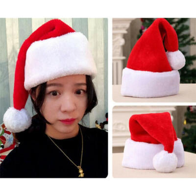 

AU Santa Claus Cap Unisex Xmas Hat Kid Xmas Headband Snowman Plush Costume Hats