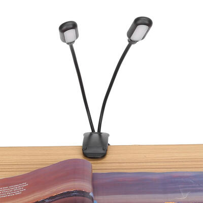 

Greensen Clamp Desk LampEye Protection Clip On Lamp 10LED 3 Positions Adjustable Color&Flexible Neck Double Head Light Table Lamp