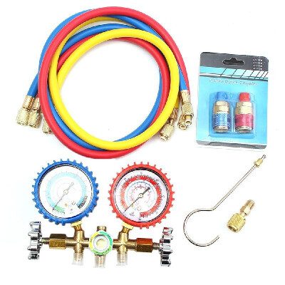 

Manifold Gauge Set Air Conditioning Diagnostic Repair Tool Set 3-Way AC Tester Refrigerant Gas Service Diagnostic Kit with Quick