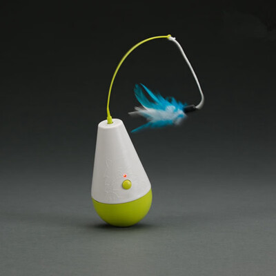 

Pet Automatic Gyroscope Rotation Toys Kittens Interactive Tumbler with Feather Toys