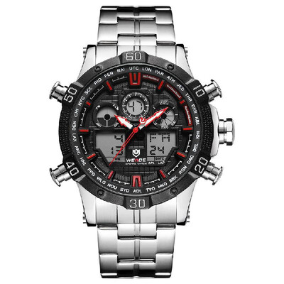 

WEIDE WH6901 Quartz Digital Electronic Watch Dual Time Month Date Week Second Minute Hour Display 3ATM Waterproof Timer Business