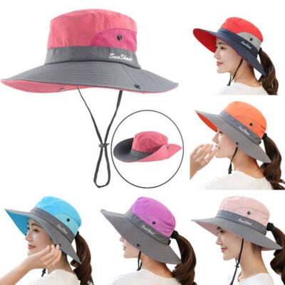 

Women Ladies Hat Sun Wide Brim Cap Beach Summer Visor Uv Straw Cover Protection