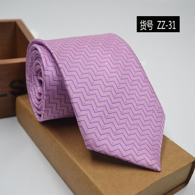 

New spot tie business dress mens tie polyester yarn arrow type 8CM business tie wholesale