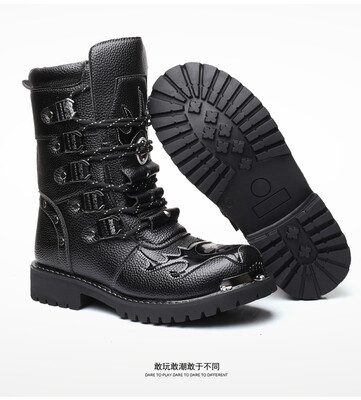 

JUQI Men Leather Warrior Martin boots