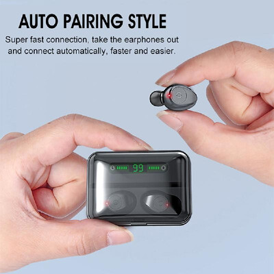 

F9 Bluetooth 50 True Wireless Bluetooth Earphones TWS Earbuds with Digital Display Stereo Music Headphones IPX7 Waterproof Sport