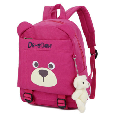 

Cute Cartoon Bear Dolls Canvas School Backpack For Children Mini Baby Toddler BookBag For Boys&girls Rucksacks